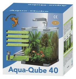 Aquarium Superfish Aqua Qube 40 Liter Zilver