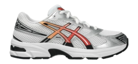 ASICS Kids GEL-1130 PS White/Red Snapper