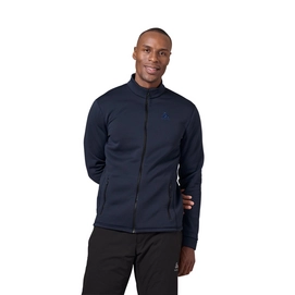 Manches Longues Odlo Men Mid Layer Full Zip Berra Dark Sapphire