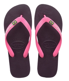 Slipper Dames Havaianas Brasil Logo Aubergine