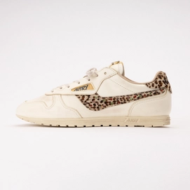 Autry Dames Windspin Super Vintage Low Leer Marshmallow/Leopard