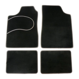 Mattenset Carpoint Type B Zwart Grijs (4-delig)