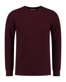 Longsleeve Blue Loop Men Woolcel Pullover Wine