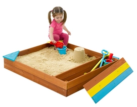 Zandbak Plum Store-It Wooden Sand Pit