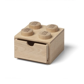 Aufbewahrungskiste Lego Wooden Collection Brick 4 Holzfarben Beige