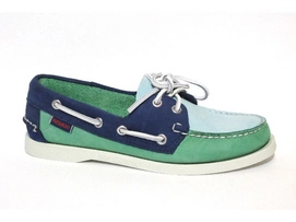 Bootschoen Dames Sebago Spinnaker Navy Mint Blauw Nubuck