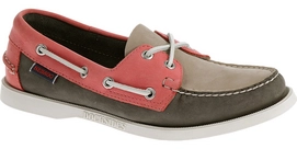 Chaussure bateau Sebago Spinnaker Taupe Grijs Koraal Nubuck