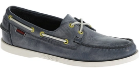 Slipper Sebago Docksides Leder Blue Waxy