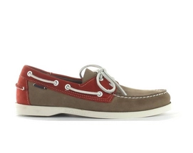 Sebago Spinnaker Beige Suède Rouge