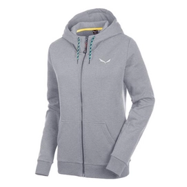 Vest Salewa Solidlogo 2 Full Zip Hoody Women Grey Melange