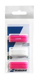 Custom Ring Babolat X3 Weiß Pink