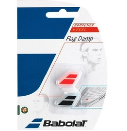 Racket Demper Babolat Flag Damp X 2 Black Rood Fluo
