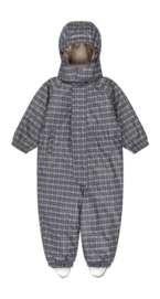 Babyskipak Konges Sløjd Jongens en Meisjes Rain Snowsuit Laurel Blue Check THERMOLITE EcoMade