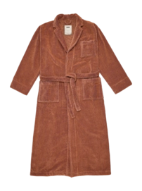 Badjas OAS Roza Velour Long Robe Bruin Unisex