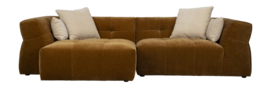 Bank Dutchbone Hodge Sofa With Chaise Longue Left Ochre Yellow