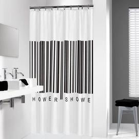 Douchegordijn Sealskin Barcode Black