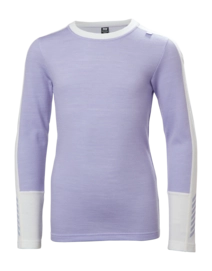 Baselayerset Helly Hansen Junior Lifa Merino Midweight Bright Lavender Set Regular Fit