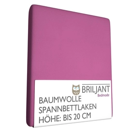 Spannbettlaken Briljant Magenta Kinder (Baumwolle)