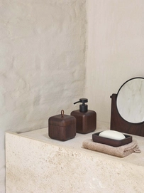Aquanova_Ebony_beker_zeepdispenser_tray_spiegel_Paris_zeep