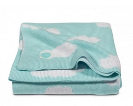 Babydeken Jollein Clouds Jade Katoen