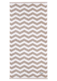 Badlaken S Oliver Bath Zickzack Beige