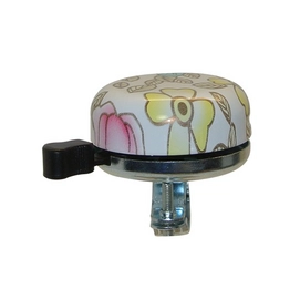 Fietsbel Belll Steel Flower-Print White