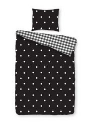 Parure de Lit Romanette Ledikant Bente Noir Coton