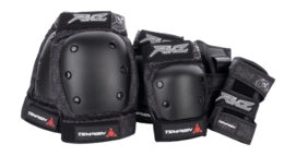 Beschermingsset Tempish Rimz Skate Pads Senior Black (Set van 3)