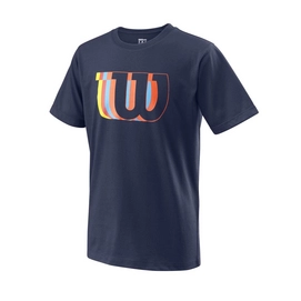 Tennis Shirt Wilson Boys Blur W Tech Tee Peacoat