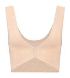 Bra Bye Bra Women Soft Touch Seamless Reversible Bra Top Beige