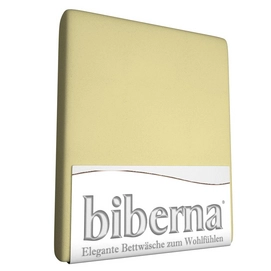 Feinjersey-Spannbetttuch Biberna Gelb Objektbereich