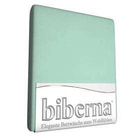 Feinjersey-Spannbetttuch Biberna Mint Objektbereich