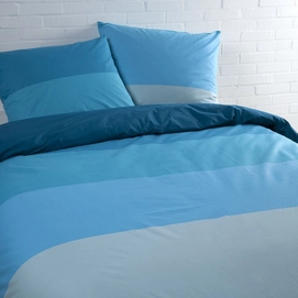 Dekbedovertrek DayDream Big Stripe Aqua Katoen
