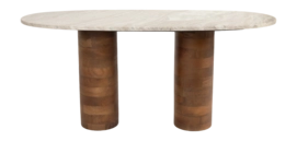 Bijzettafel White Label Living Kouk Brown