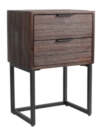 Bijzettafel White Label Living Webster Teak Brown