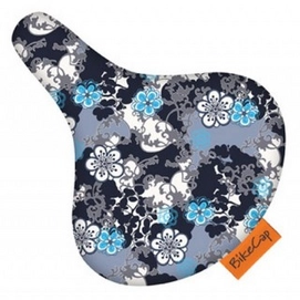 Zadelhoes Bikecap Grey Blossom White Blue