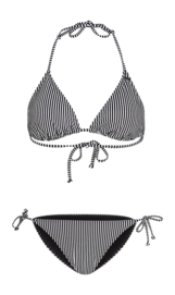 Bikini O'Neill Women Essentials Capri Bondey Black Micro Stripe