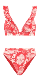 Bikini Shiwi Women BOBBY Red Hibiscus Beach Day