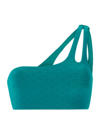 Bikinitop Protest Women MIXMarlea Peacock Green One Shoulder Bandeau Regular Fit