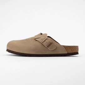 Birkenstock Unisex Boston Suede Leather Latte Cream Narrow