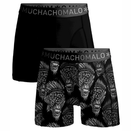 Boxershorts Muchachomalo Short Modal Herren Bull Print Black (2er Set)-S