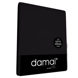 Drap-housse Surmatelas Damai 8 cm Noir (Coton)-70 x 200 cm