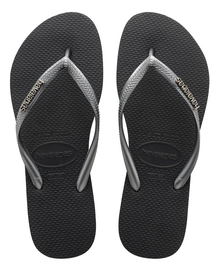 Slipper Dames Havaianas Slim Logo Metallic Black/Graphite