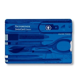 SwissCard Victorinox 10 Functionen Transparant Blau