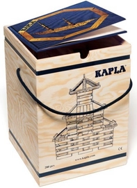 Kapla Kist Blank 280 Stuks + Boek 2 Blauw