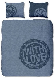 Dekbedovertrek Good Morning With Love Blauw Katoen