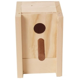 Parkietblok Huismerk Met Schuifje Hout