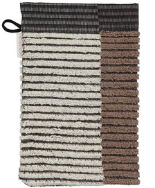 Washandje Esprit Bloki Black Brown Oatmeal
