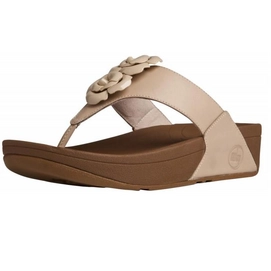 FitFlop Bloom Toe Post Leather Stone