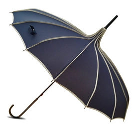 Paraplu Blooming Brollies Pagoda Ribbed Navy